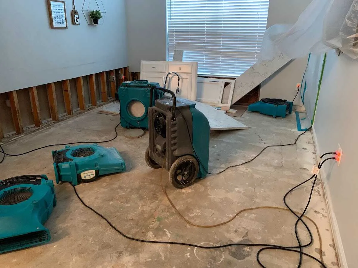 Dehumidifier in flood-cut room for Water Extraction & Removal in Augusta